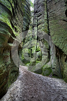 National Park of Adrspach-Teplice rocks. Rock Town. Czech Republic