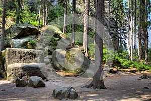 National Park of Adrspach-Teplice rocks. Rock Town. Czech Republic