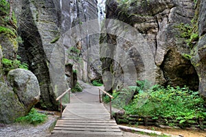 National Park of Adrspach-Teplice rocks. Rock Town. Czech Republic