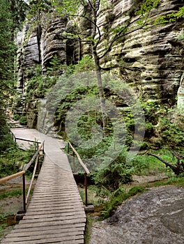 National Park of Adrspach-Teplice rocks. Rock Town. Czech Republic