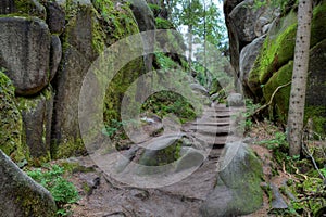 National Park of Adrspach-Teplice rocks. Rock Town. Czech Republic