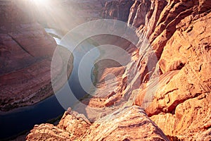 National Park. Glen Canyon on Arizona. Landscape at Horseshoe bend in Grand Canyon National Park.