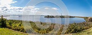 The national park lauwersmeer located in the north of the Netherlands