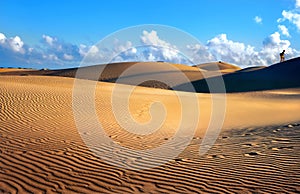 National park of Maspalomas sand dunes. Gran Canaria, Canary islands, Spain