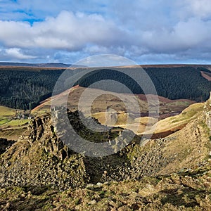 National Park Peak District in UK, Near Ladybower reservoir, Alport Castle 2022