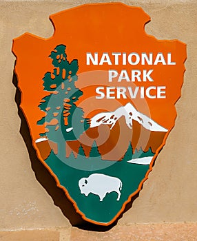 National Park Service sign at Zion National Park in Utah