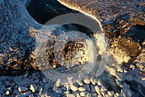 National Park Thingvellir in winter colors in Iceland il