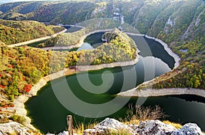 National Park Uvac, meanders of river Uvac - autumn picture
