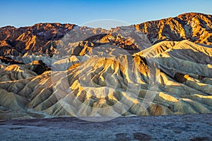 National parks usa southwest landscape of rocks and petrified sand dunes in NP Valley of Death