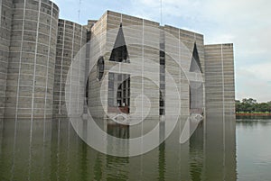 National parliament building at Dhaka, Bangladesh