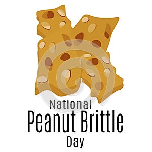 National Peanut Brittle Day, Idea for poster, banner, flyer, card or menu design