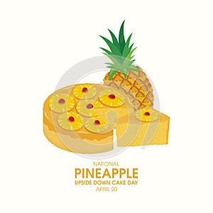 National Pineapple Upside Down Cake Day vector