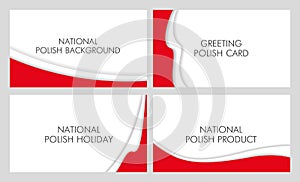 National Polish background. A set of blanks for texts