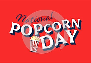 National Popcorn Day Vector Illustration on January 19th, Vector illustration design.