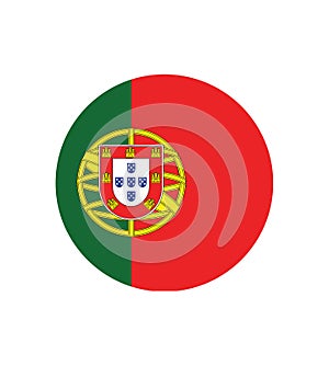 National Portugal flag, official colors and proportion correctly. National Portugal flag. Vector illustration. EPS10.