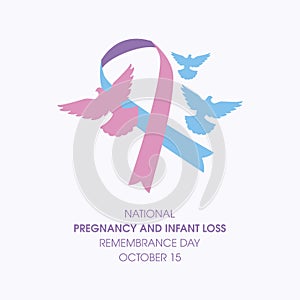 National Pregnancy and Infant Loss Remembrance Day_ribbon_pink_blue_dove_icon photo
