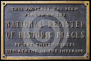 National Register of Historic Places Sign Plaque