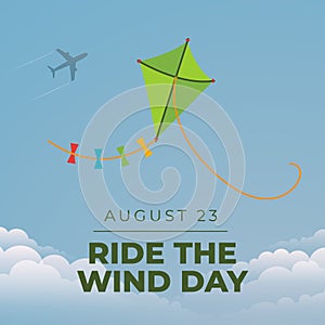 National ride the wind day design tempate good for celebration.