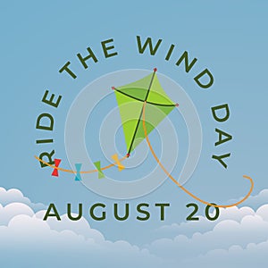 National ride the wind day design tempate good for celebration.