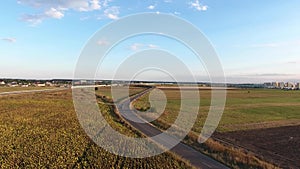 National road seen from drone