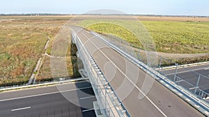 National road seen from drone