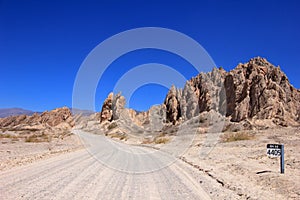 National route 40, quebrada de las Flechas, broken arrows, Salta, Cafayate, Argentina photo