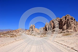 National route 40, quebrada de las Flechas, broken arrows, Salta, Cafayate, Argentina photo