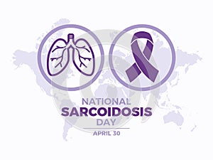 National Sarcoidosis Day poster vector illustration