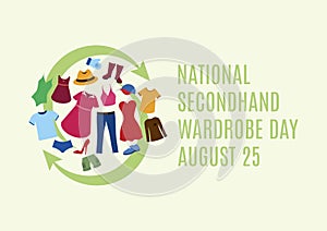 National Secondhand Wardrobe Day vector