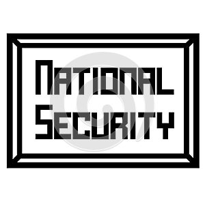 NATIONAL SECURITY stamp on white isolated