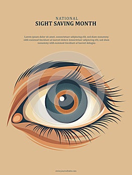National Sight Saving Month background