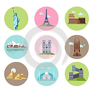 National Sights and Landmarks Vector Illustration photo