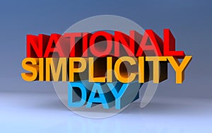 national simplicity day on blue