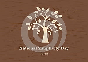 National Simplicity Day vector