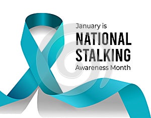 National Stalking Awareness Month. Vector illustration on white