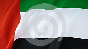 National symbol of UAE. United Arab Emirates flag background. Copy space for your text. Concept of Independence