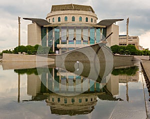 National Theatre in Budapest. This is the new bulding of the Hungarian National Theater. It stands in Budapest on the