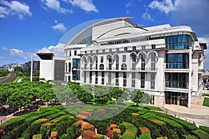 National theatre building in Budapest, Hungary