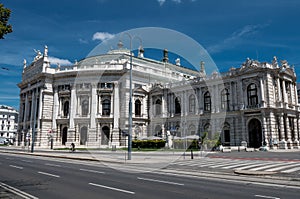 National Theatre, Burgtheater, On Famous Wiener Ringstrasse In The Inner City Of Vienna In Austria