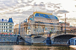 National Theatre of Prague, view from the Vltava river