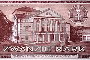 National Theatre in Weimar from old East German money