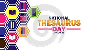 National Thesaurus Day Vector illustration photo