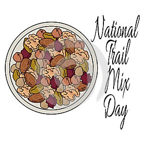 National Trail Mix Day, a set of healthy snacks made from nuts and dried fruits