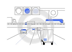 National transport abstract concept vector illustration.