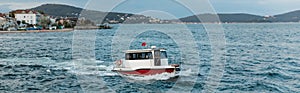 national turkish flag on boat sailing