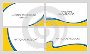 National Ukraine background. A set of blanks for texts