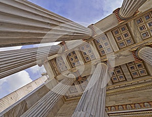 National university of Athens Greece, ceiling of the entrance