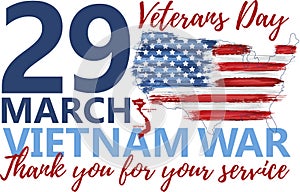 National vietnam war veterans day banner