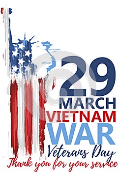 National vietnam war veterans day banner