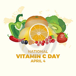 National Vitamin C Day vector illustration